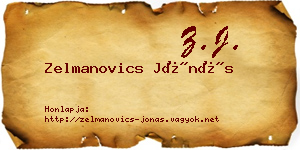 Zelmanovics Jónás névjegykártya